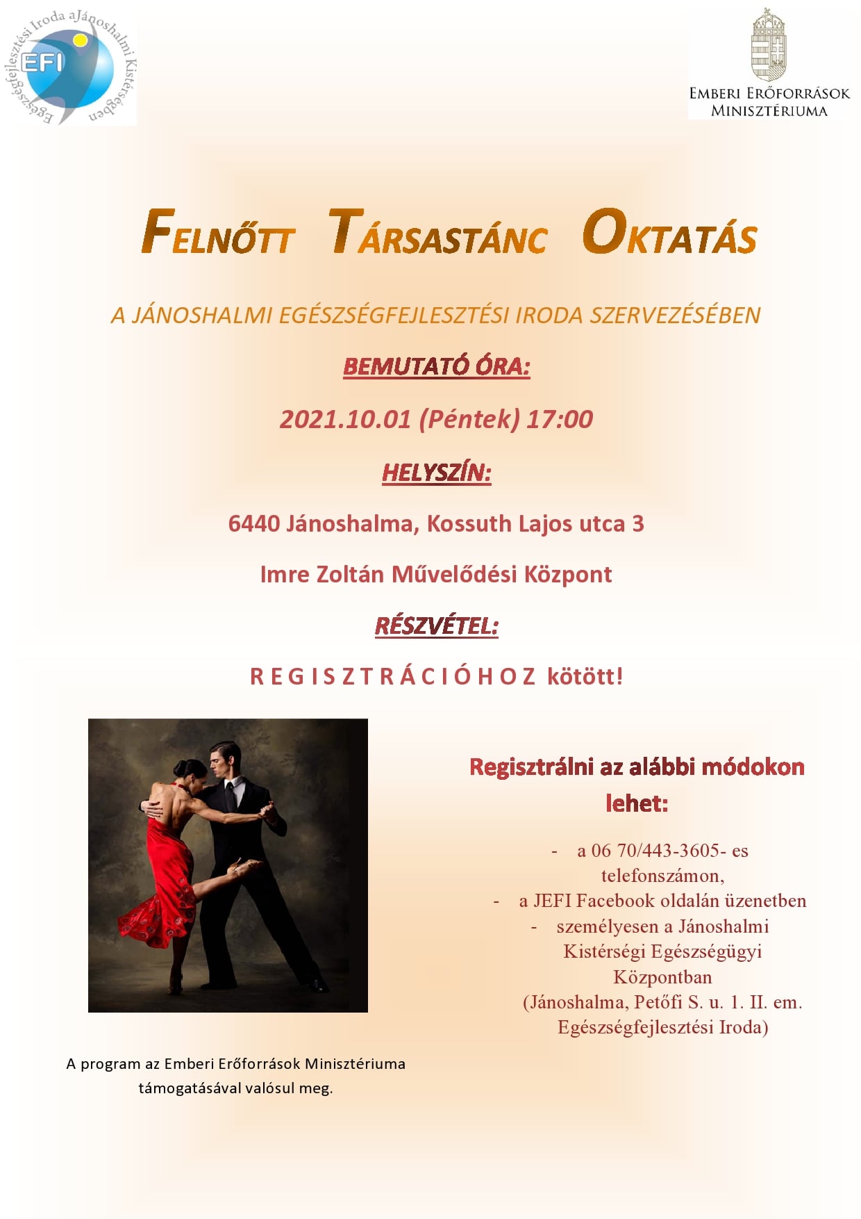 Felnőtt Társastánc Oktatás