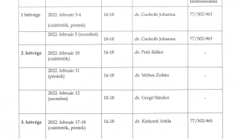 Oltási akció február