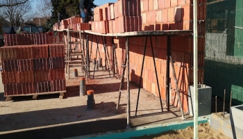 A héten folytatódnak a falazási munkálatok