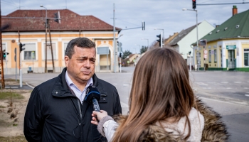 Az M1 televízió stábja forgatott Jánoshalmán. 