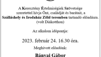 Meghívó - Előadás - Bányai Gábor - 111 nap a halál torkában 