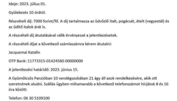A volt jánoshalmi Radnótisóknak találkozót szerveznek a Gyümölcsös Vendégházba