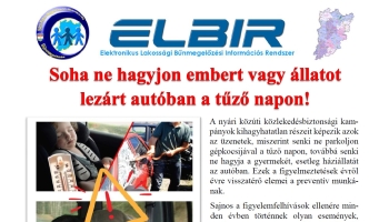 Soha ne hagyjon embert vagy állatot lezárt autóban a tűző napon!