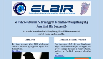 Bács-Kiskun Vármegyei Rendőr-főkapitányság áprilisi hírösszesítő