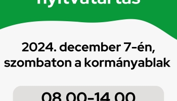 December 7. szombati kormányablak nyitvatartás