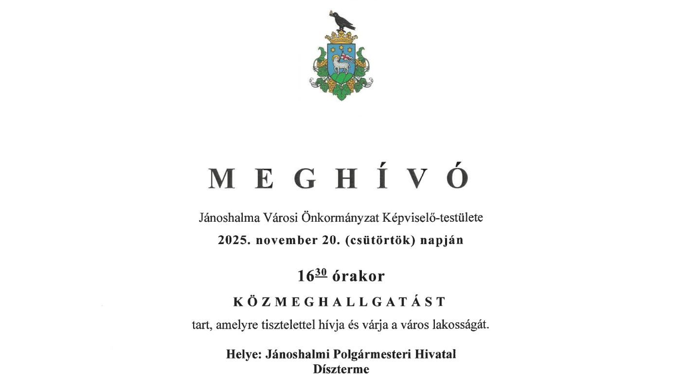Közmeghallgatás meghívó