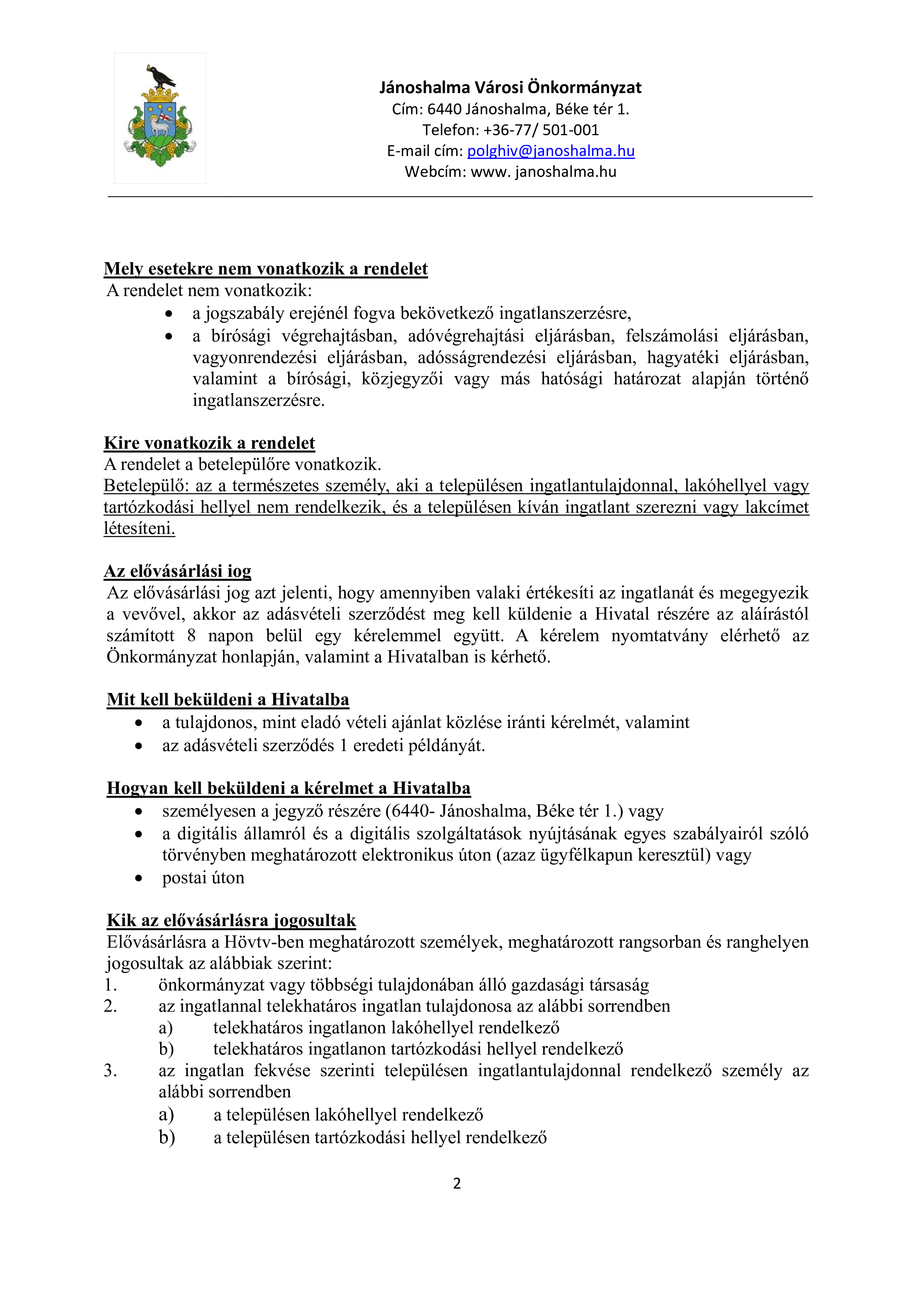 Helyi önazonosság védelméről 2. oldal