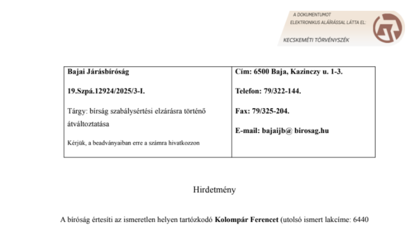 Hirdetmény-12924/2025/3-I.
